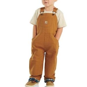 Toddler Carhartt Canvas Bib Overall Flannel-Lined 3T